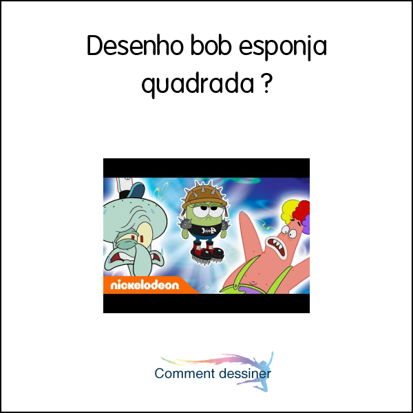 Desenho bob esponja quadrada